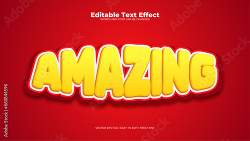 Red and yellow amazing 3d editable text effect - font style