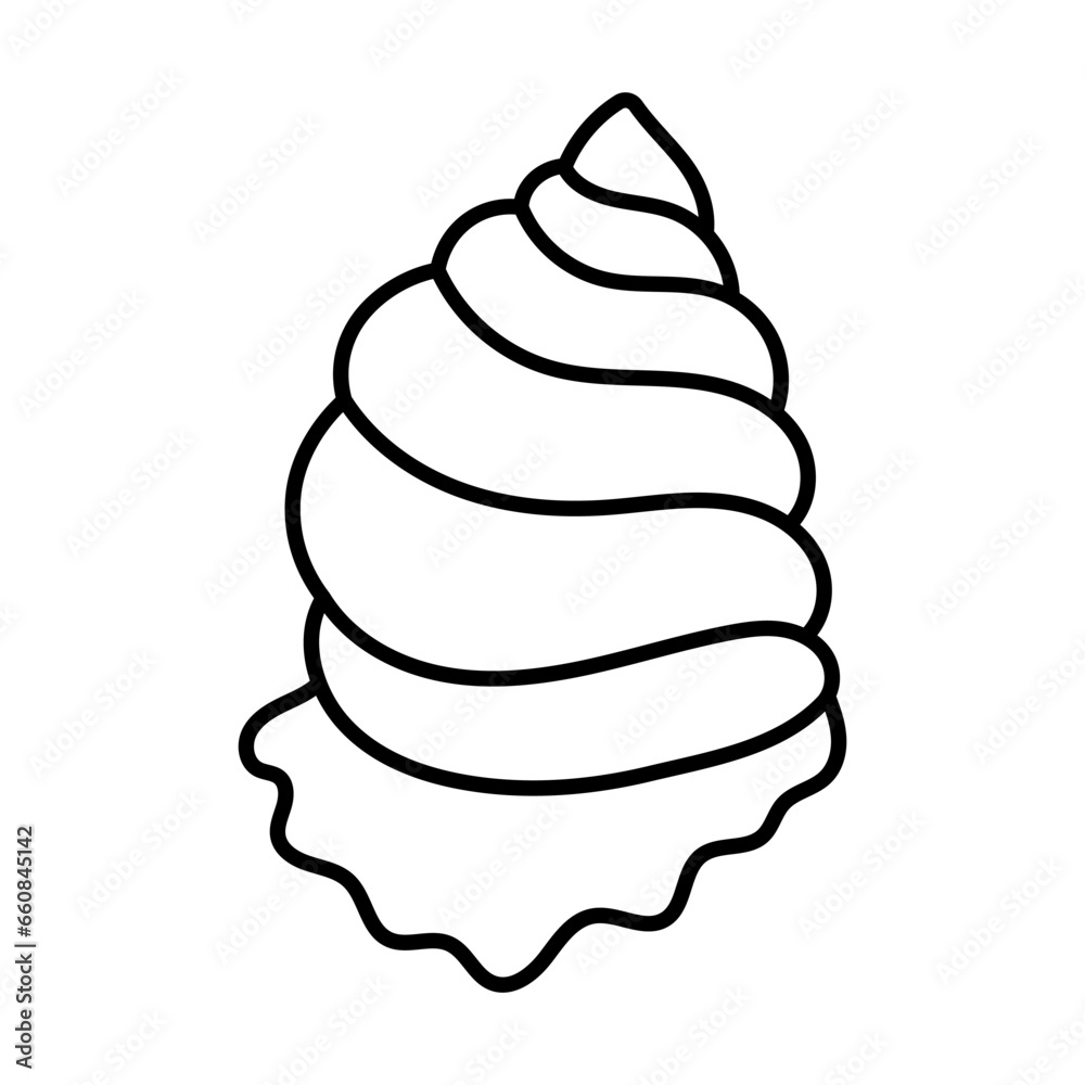 Seashell icon vector. Shell illustration sign. Sea life symbol or logo.