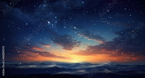 A night sky filled with stars and clouds © Maria Starus
