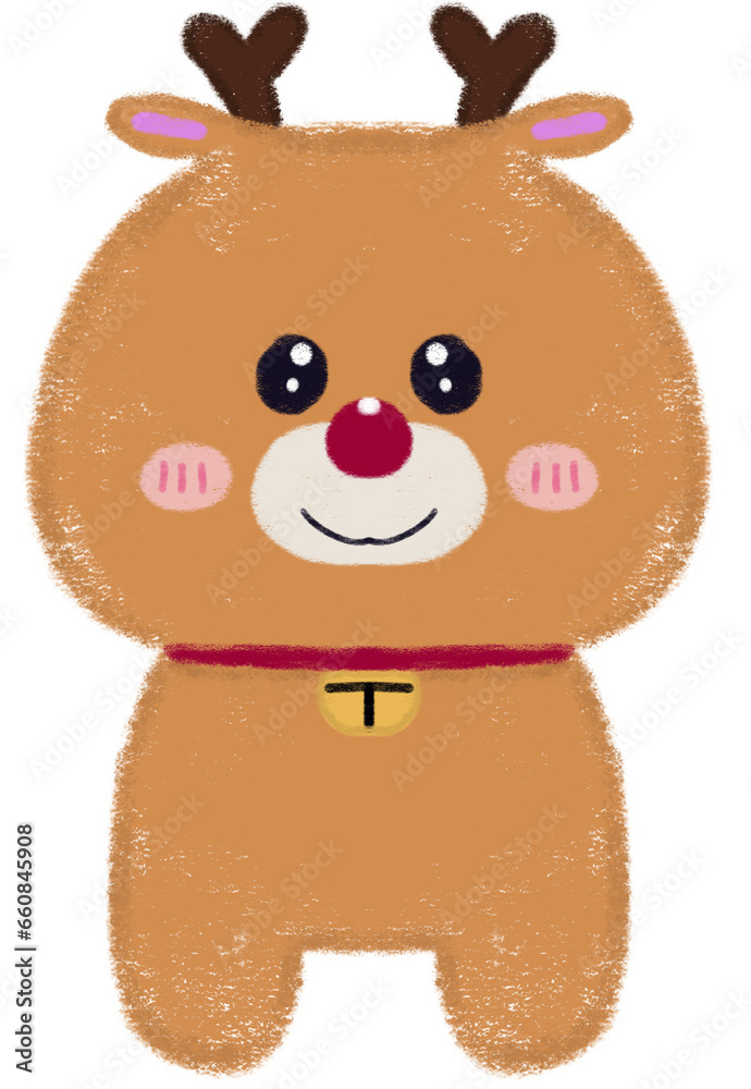 Obraz premium Reindeer doodle art ,cute cartoon