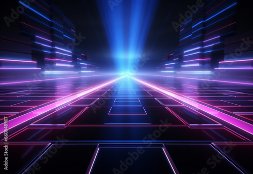 Neon illuminated futuristic backdrop realistic image, ultra hd, high design very detailed