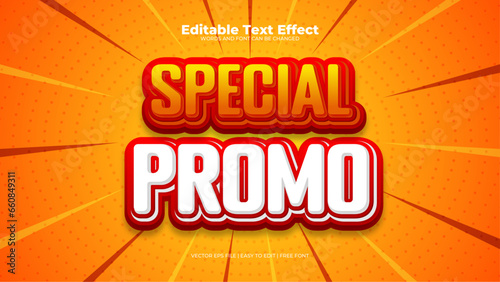 Orange red and white special promo 3d editable text effect - font style