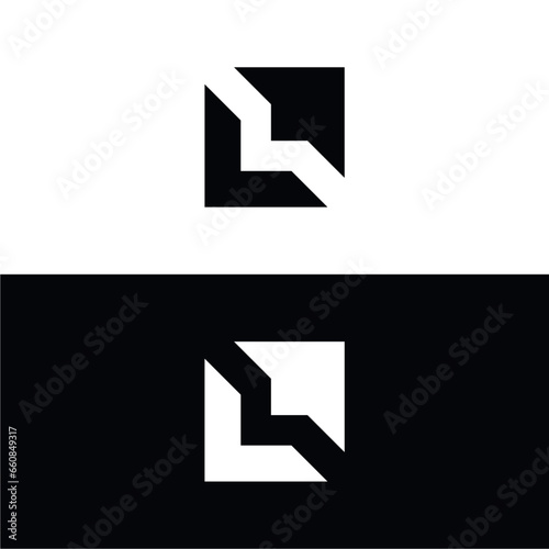 vector logo go, map and initial L, paper plane
