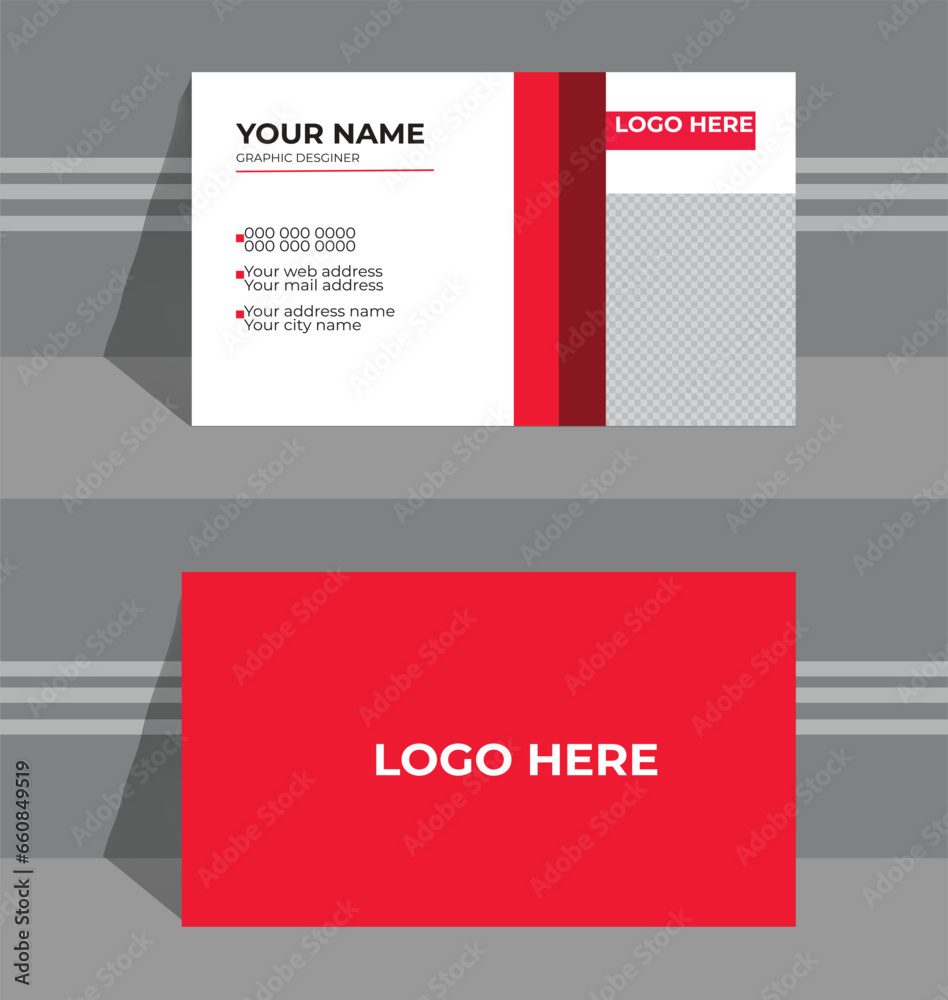 Fototapeta premium Modern Business Card Vector business card template Vector illustration design