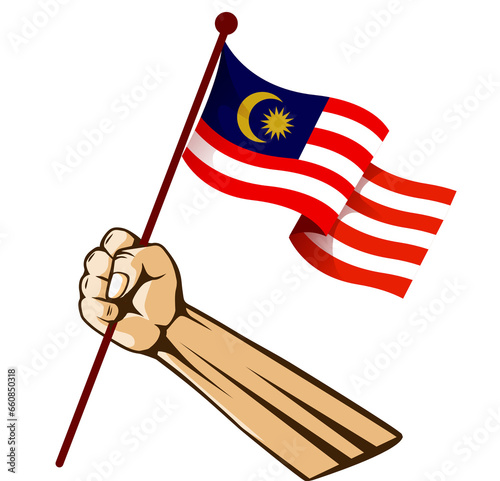 Malaysian independence day illustration photo