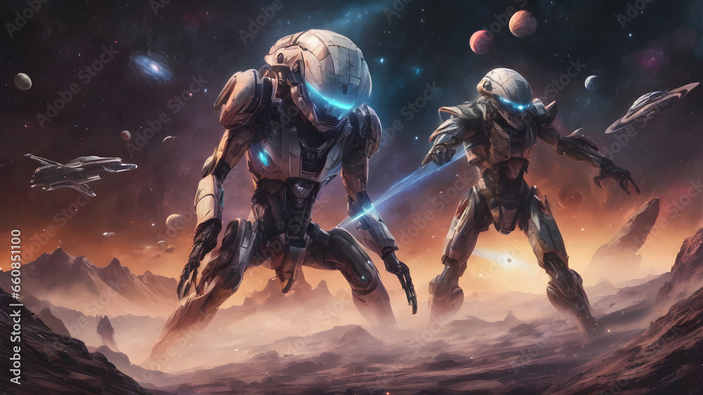 Aliens, robots, stars and space Aliens, robots, stars and space