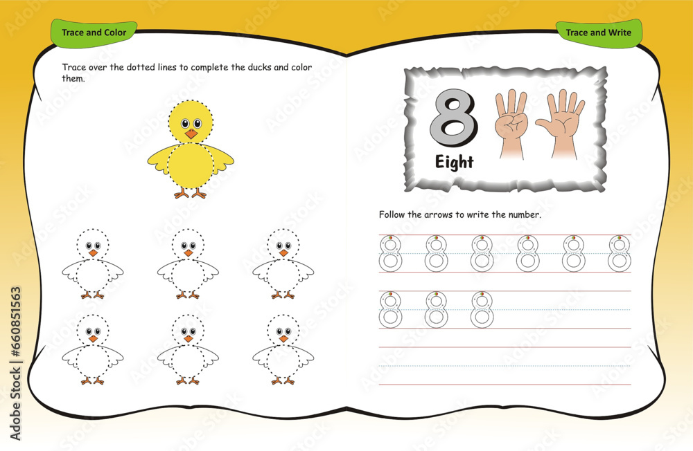 Finger counting 0 to 10, Worksheets for learning numbers. Numbers