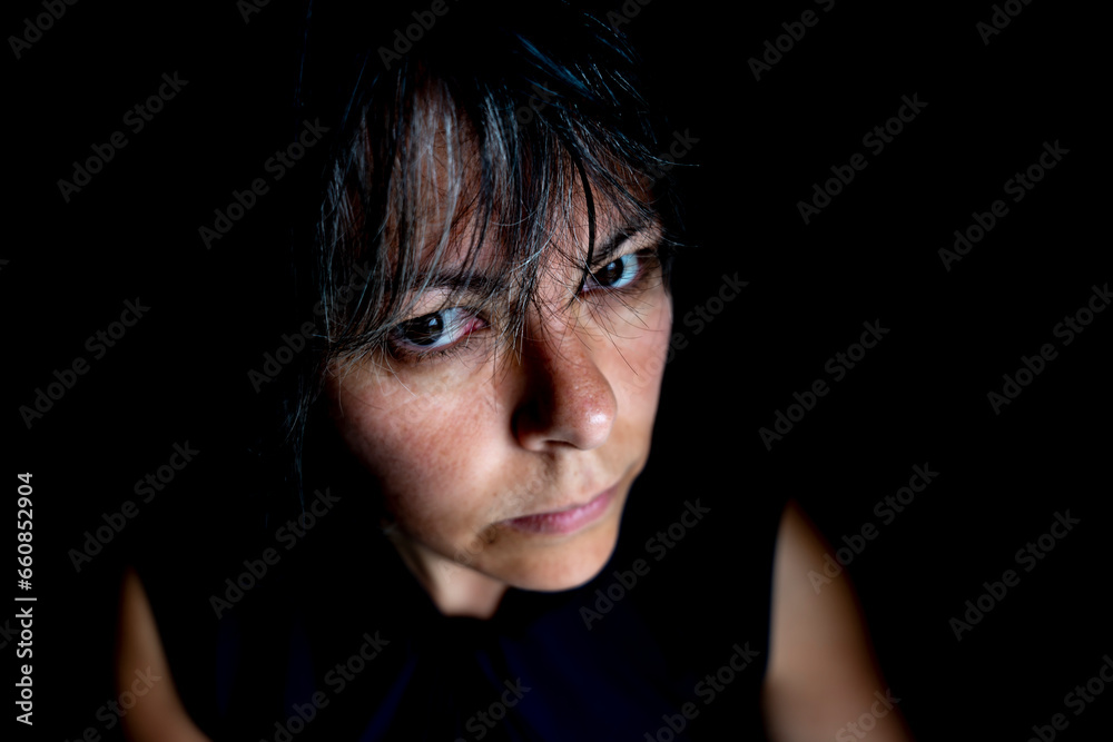 Headshot of a Mature Handsome Woman Looking at Camera in Switzerland. Headshot of a Mature Handsome Woman Looking at Camera in Switzerland.