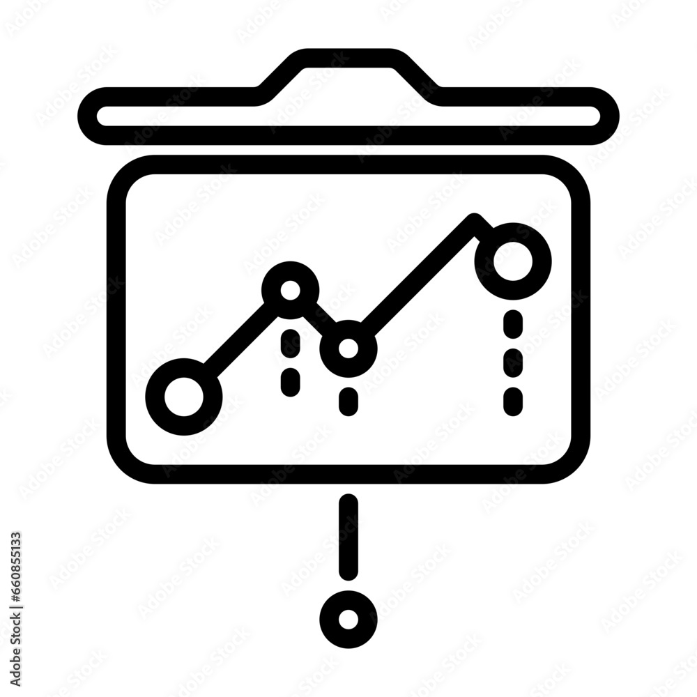 loss chart icon, line icon style loss chart icon, line icon style
