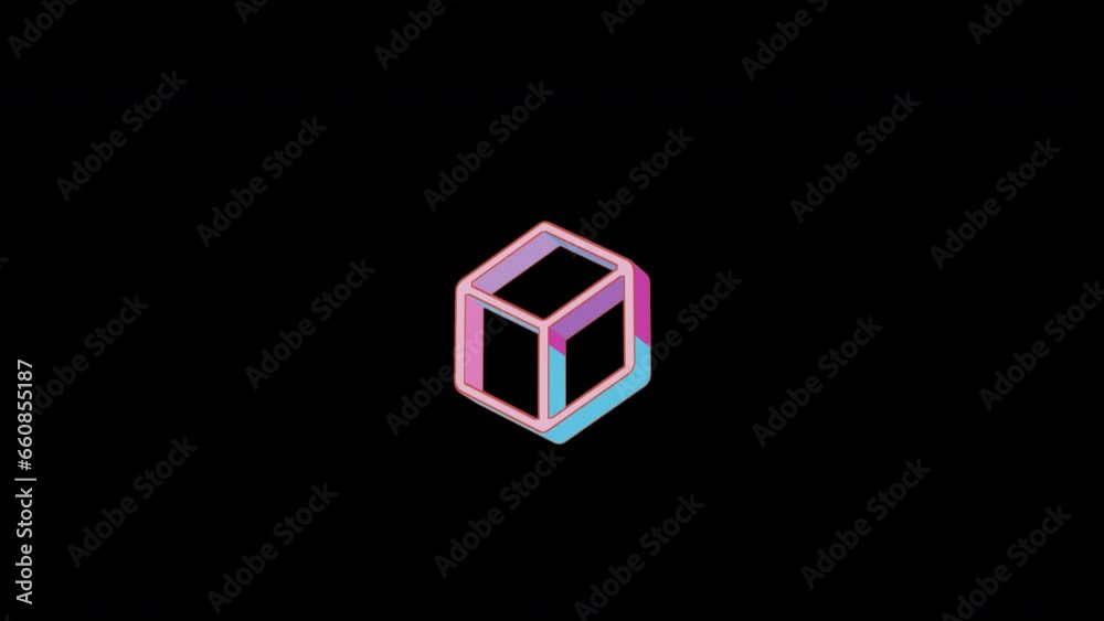 Bright dice d6 icon is jumping merrily. Retro style. Alpha channel black. Looped from frame 120 to 240, Alpha BW at the end Bright dice d6 icon is jumping merrily. Retro style. Alpha channel black. Looped from frame 120 to 240, Alpha BW at the end