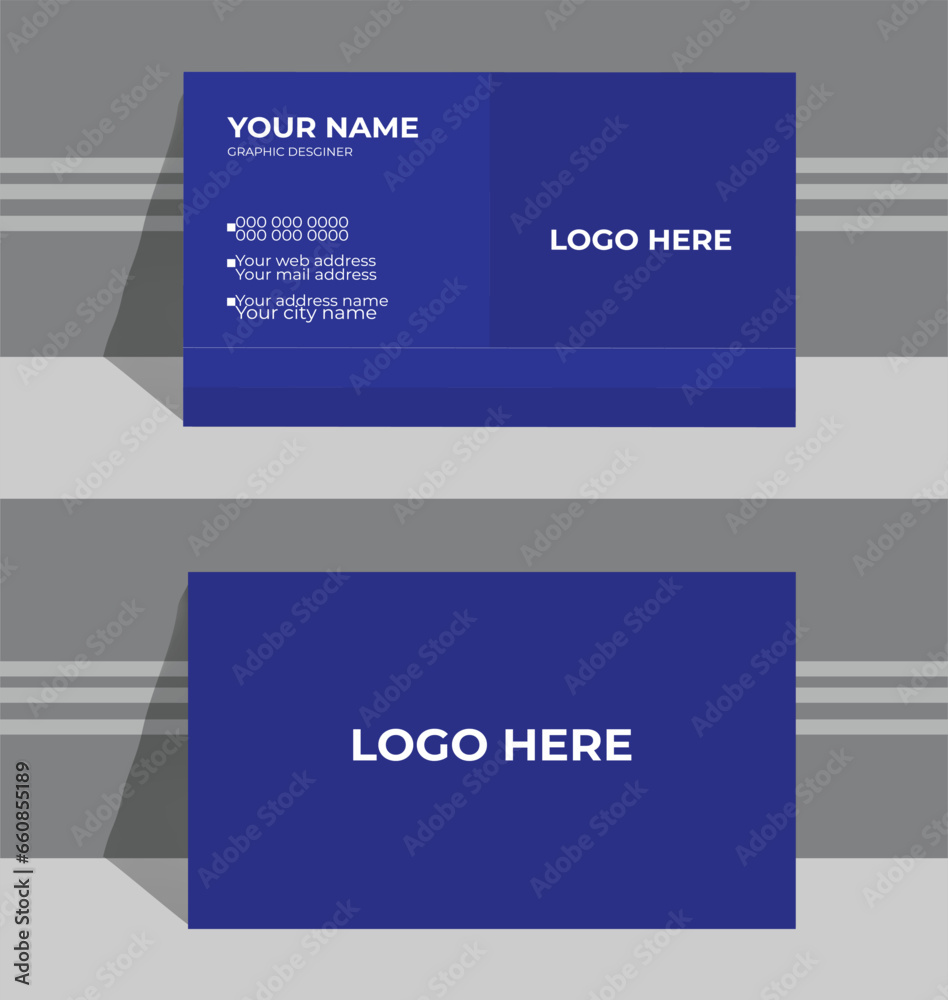  template for company corporate style business card and name card