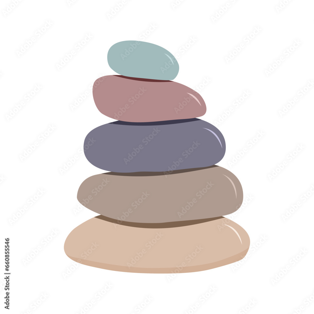 Zen stones simple abstract vector illustration in flat design. Relax, meditation and yoga concept, boho colors stone pyramid for making banner, poster, card and print art. Zen stones simple abstract vector illustration in flat design. Relax, meditation and yoga concept, boho colors stone pyramid for making banner, poster, card and print art.