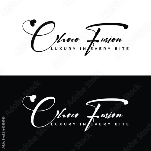 Choco fusion signature logo design