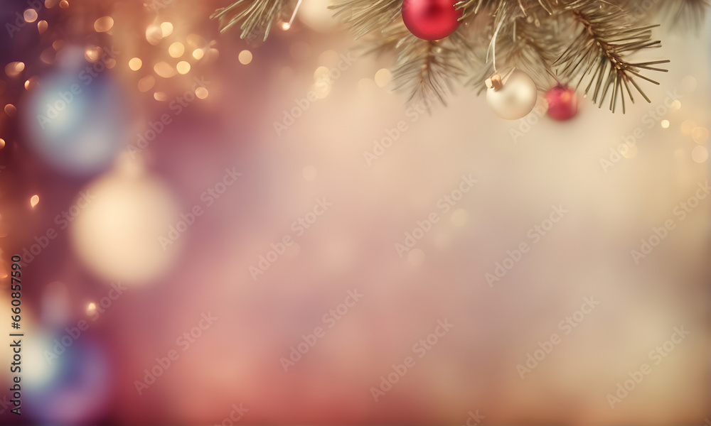 Obraz premium Christmas greeting card template