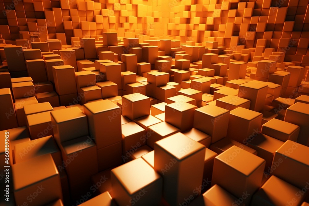 background formed by cubes. Generative AI background formed by cubes. Generative AI