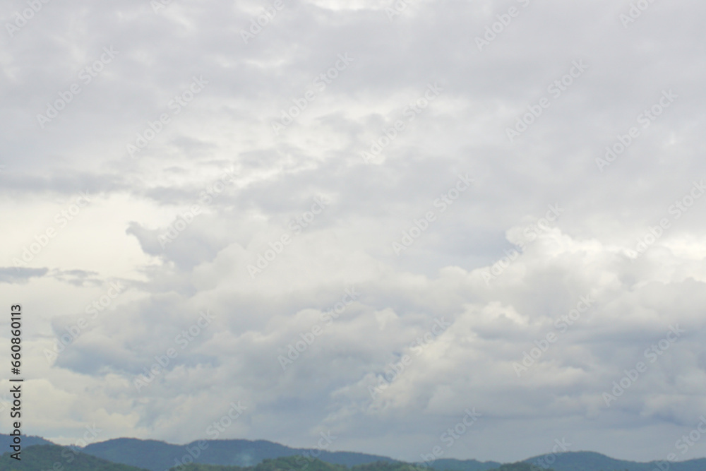 Clouds in the sky with hill foreground