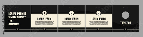 set of carousel templates for Instagram posts