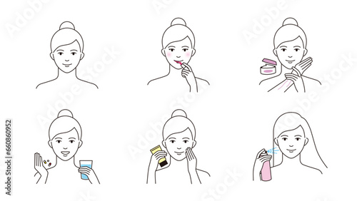 美容　女性　複数