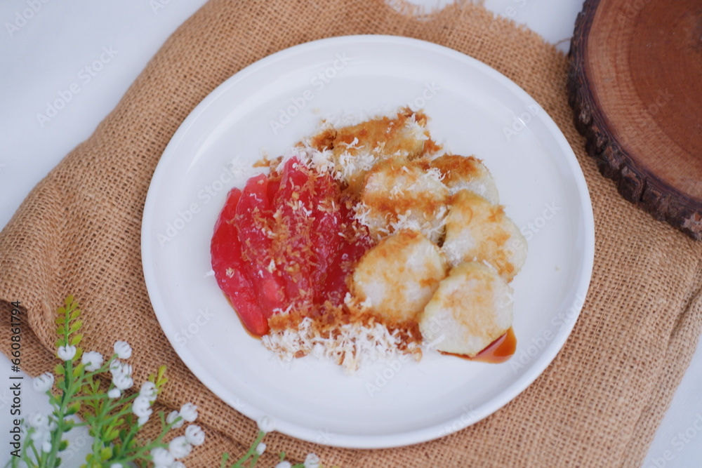 Fresh and Delicious Morning Meal and Sweet Food on a Plate Fresh and Delicious Morning Meal and Sweet Food on a Plate