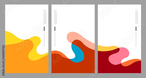 Vector Illustration colorful liquid and fluid abstract for banner template 2024