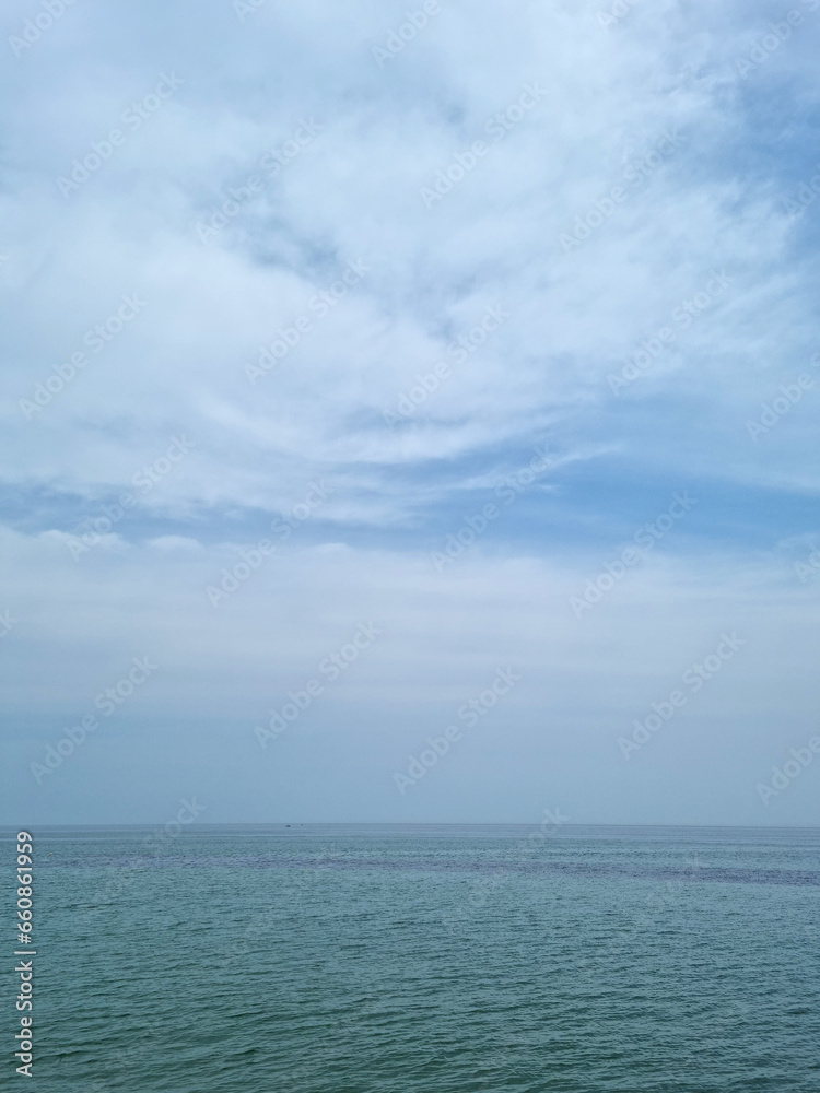 Cloudy sky and blue sea. Cloudy sky and blue sea.