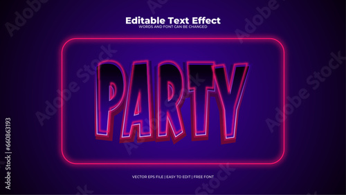 Blue and pink party 3d editable text effect - font style