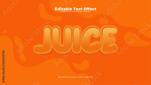 Orange juice 3d editable text effect - font style