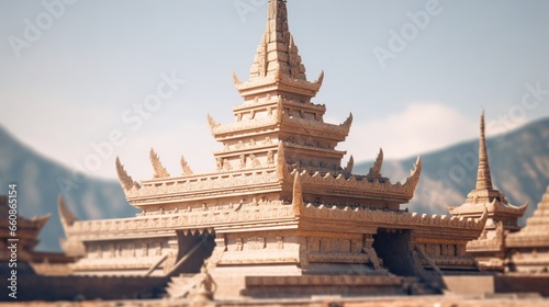 temple or pagoda with a natural background