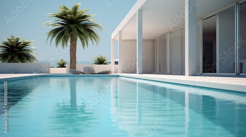luxury swimming pool in the villa area © Beny