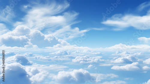 beautiful blue sky with clouds nature background