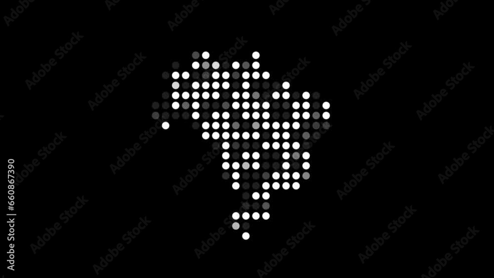 Brazil map Abstract Dot Matrix Brazil map Abstract Dot Matrix