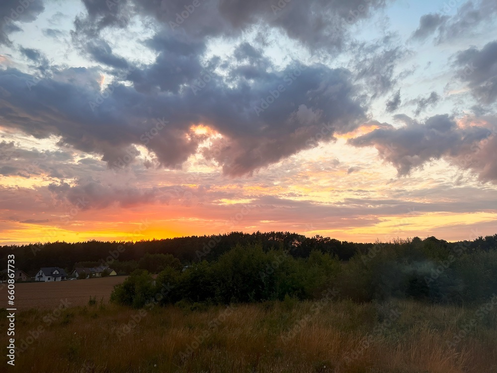 Natural background sky. Celestial Serenity. Cirrus Clouds Painting the Sky in Gentle Hues