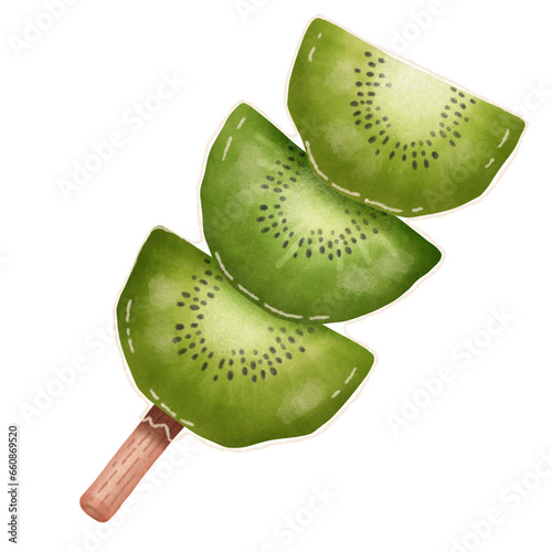 Tang Hu Lu kiwis watercolor cute