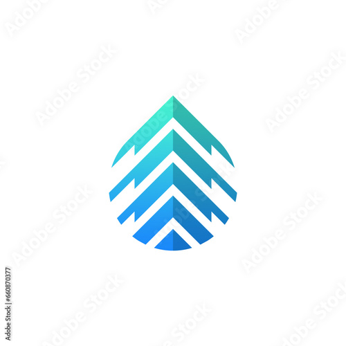 Drop House Abstract Logo Design Template