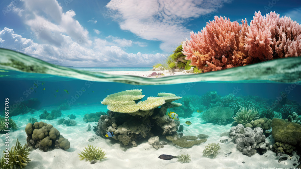 Fototapeta premium coral reef in the sea