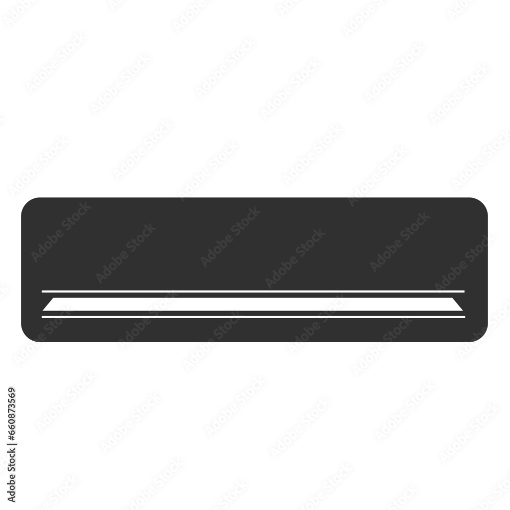 Air conditioner simple icon with white background electrical appliance vector illustration Air conditioner simple icon with white background electrical appliance vector illustration