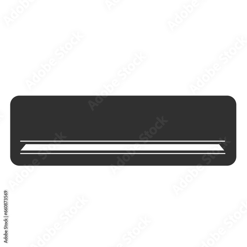 Air conditioner simple icon with white background electrical appliance vector illustration