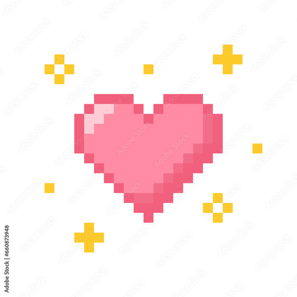 Fototapeta premium pixel heart