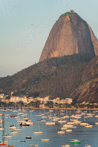 Breathtaking View of Sugarloaf Mountain in Rio at Sunset