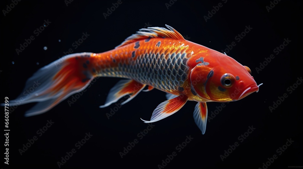 Beautiful koi fish with colorful patterns