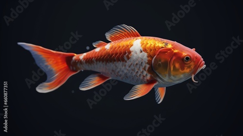 Beautiful koi fish with colorful patterns