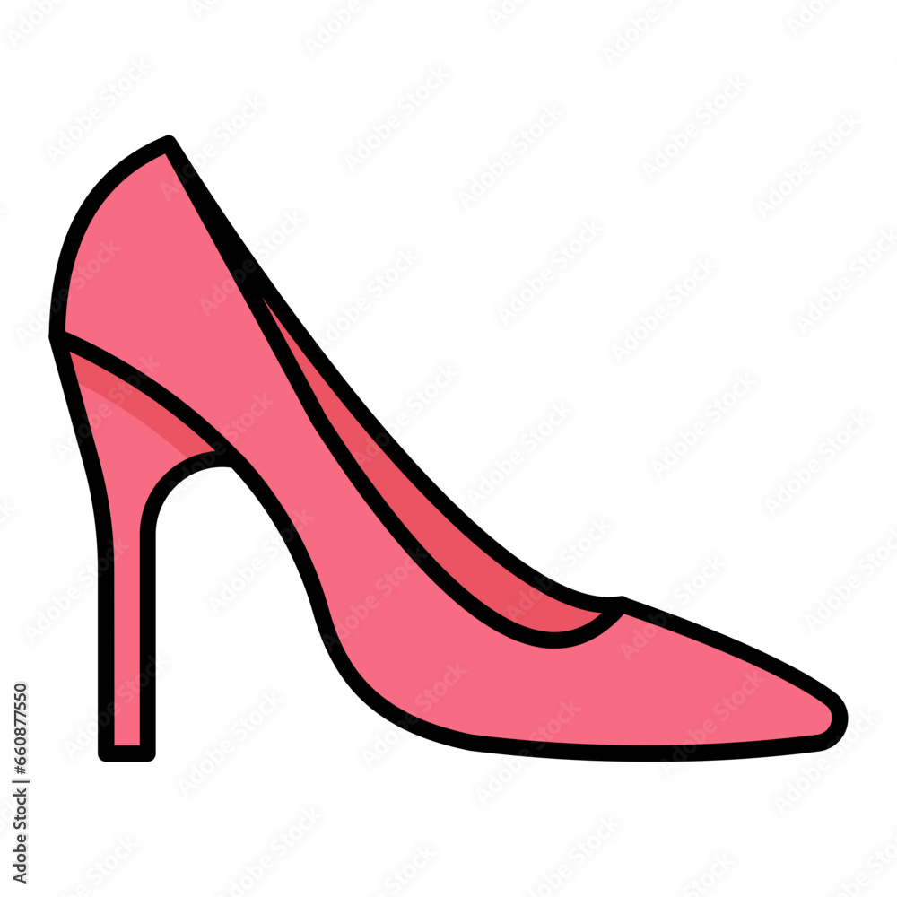 Wedding Shoe Colored Outline Icon Wedding Shoe Colored Outline Icon