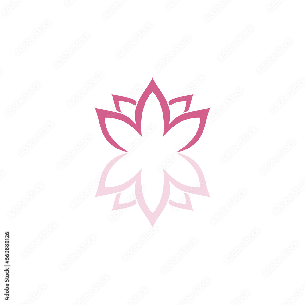 Lotus reflection icon isolated on transparent background