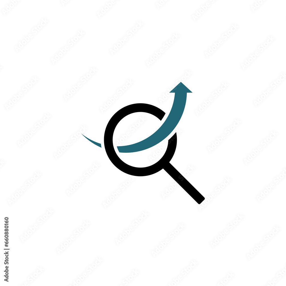 Magnifying glass and data analysis icon isolated on transparent background Magnifying glass and data analysis icon isolated on transparent background