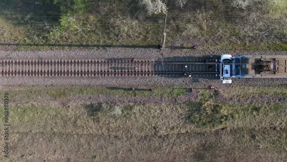 A passenger car collided with a train. The car was involved in an accident at a railway crossing. accident