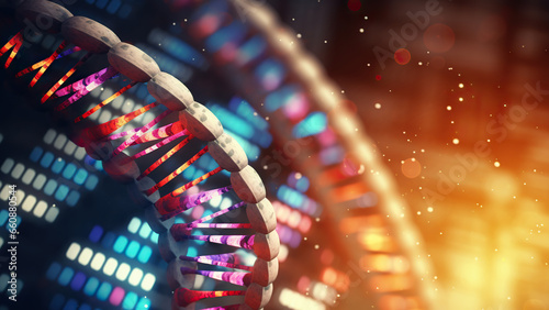 Scientific research figure of dna sequencing photorealism.  Wallpaper.