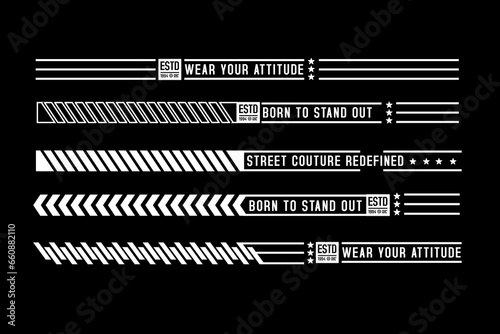 Stripe line clothing streetwear design template