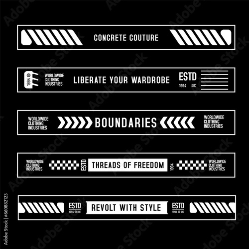 Stripe line clothing streetwear design template