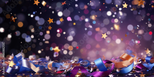  Glittering colourful party background. Concept for holiday, celebration, New Year's Eve