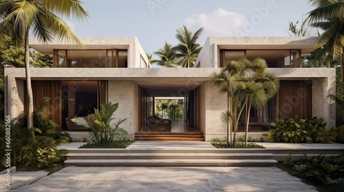 a modern minimalist villa © arthyeon